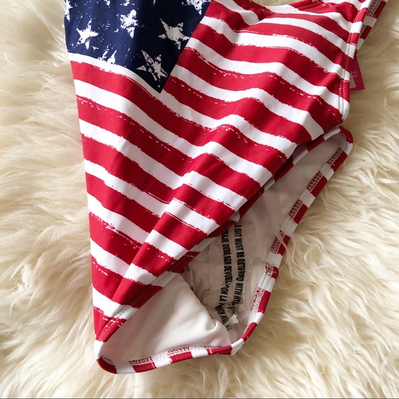 American Flag Patriotic One Piece Swimsuit XS, M - Picture 4 of 7